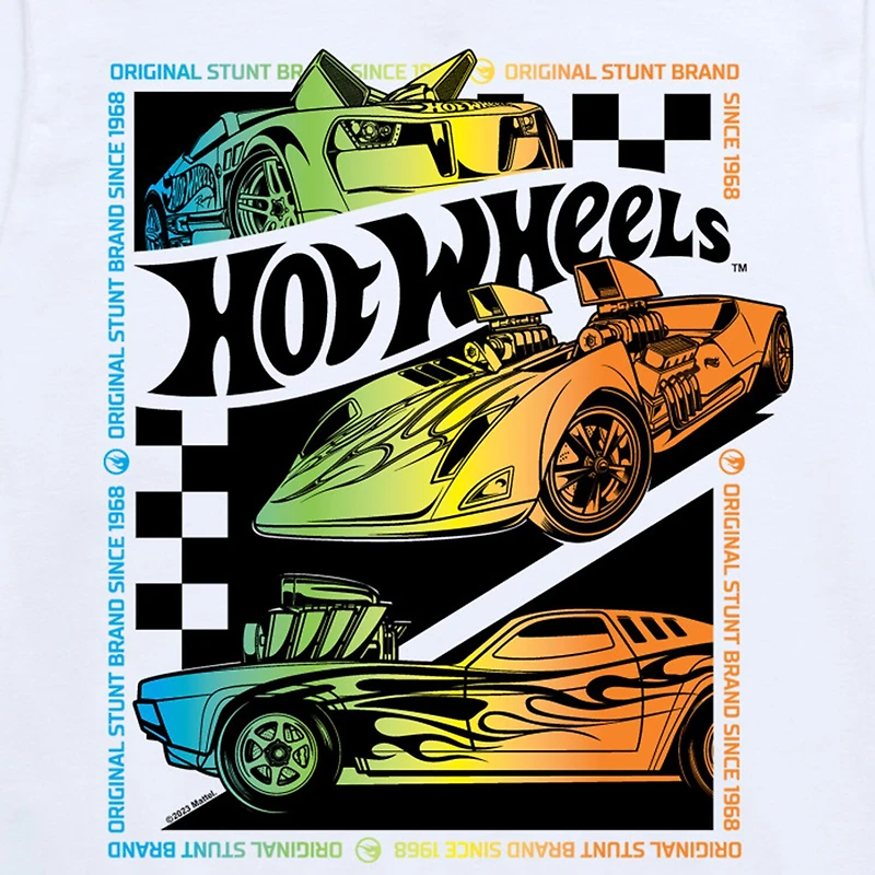 Muscle Car Racing Little & Big Kid Boys Crew Neck Short Sleeve Regular Fit Hot Wheels Graphic T-Shirt