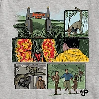 Dinosaur Comic Little & Big Kid Boys Crew Neck Short Sleeve Regular Fit Jurassic World Graphic T-Shirt