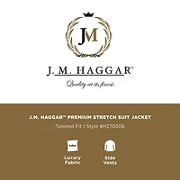 Haggar JMH Tailored Mens Modern Fit Plaid Suit Jacket