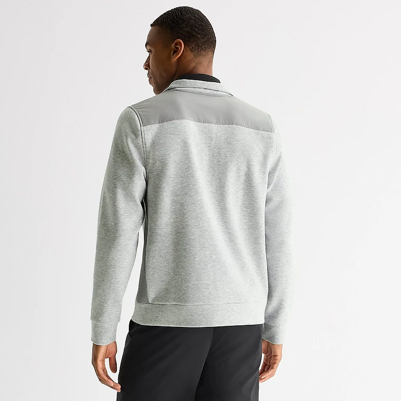 Stylus Mens High Neck Long Sleeve Quarter-Zip Pullover