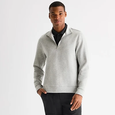 Stylus Mens High Neck Long Sleeve Quarter-Zip Pullover