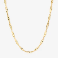 Silver Reflections 24K Gold Over Brass 18-24" Chain Necklace