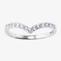 Sparkle Allure Womens Crystal Pure Silver Over Brass Band