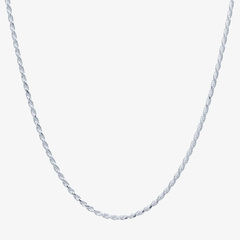 Silver Treasures Made in Italy Sterling Silver 16-24" Rope Chain Necklace