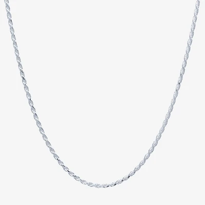 Silver Treasures Made in Italy Sterling Silver 16-24" Rope Chain Necklace