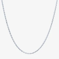 Silver Treasures Made in Italy Sterling Silver 16-24" Rope Chain Necklace