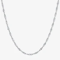 Silver Treasures Made Italy Sterling 16-30" Twist Chain Necklace