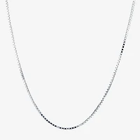 Silver Treasures Made Italy Sterling 16-30" Box Chain Necklace