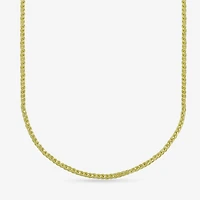 Womens 18K Gold 18 Inch Wheat Chain Necklace