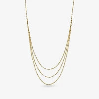Gold Addiction Womens 14K Gold 17 Inch Link Necklace