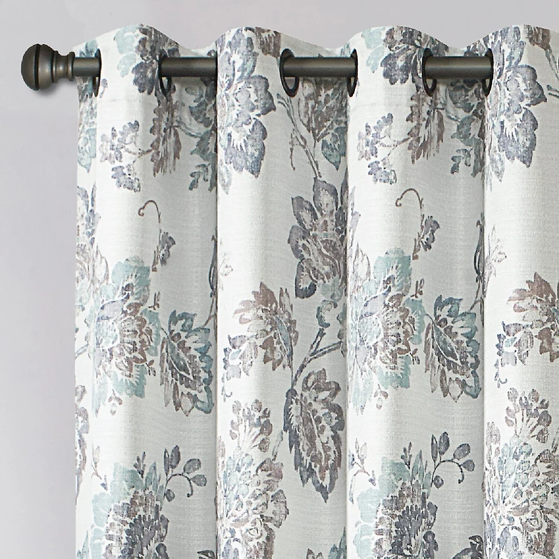 Max Blackout Prescott Print Grommet Top 100% Single Curtain Panel