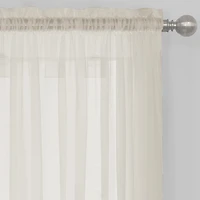 Regal Home Solid Voile Rod Pocket Sheer Single Curtain Panel