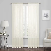 Regal Home Solid Voile Rod Pocket Sheer Single Curtain Panel
