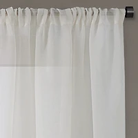 Regal Home Meadow Solid Rod Pocket Sheer Single Curtain Panel