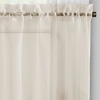 Regal Home Voile Solid 2-pc. Rod Pocket Window Tier