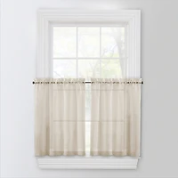 Regal Home Voile Solid 2-pc. Rod Pocket Window Tier