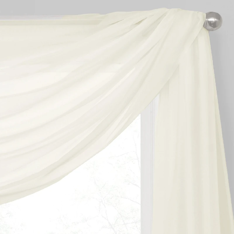 Regal Home Voile Solid Scarf Valance