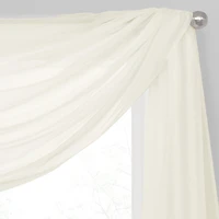 Regal Home Voile Solid Scarf Valance