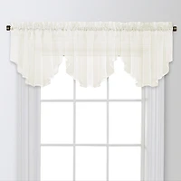 Regal Home Voile Solid Rod Pocket Ascot Valance