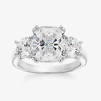 DiamonArt® Womens 5 3/4 CT. T.W. White Cubic Zirconia Sterling Silver 3-Stone Engagement Ring