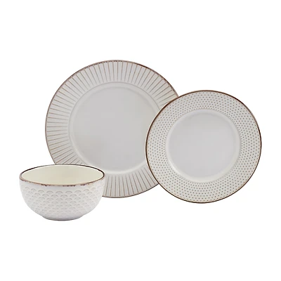 Gallery Monroe 12-pc. Stoneware Dinnerware Set
