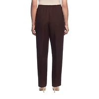 Alfred Dunner Classics Womens Straight Mid Rise Pull-On Pant