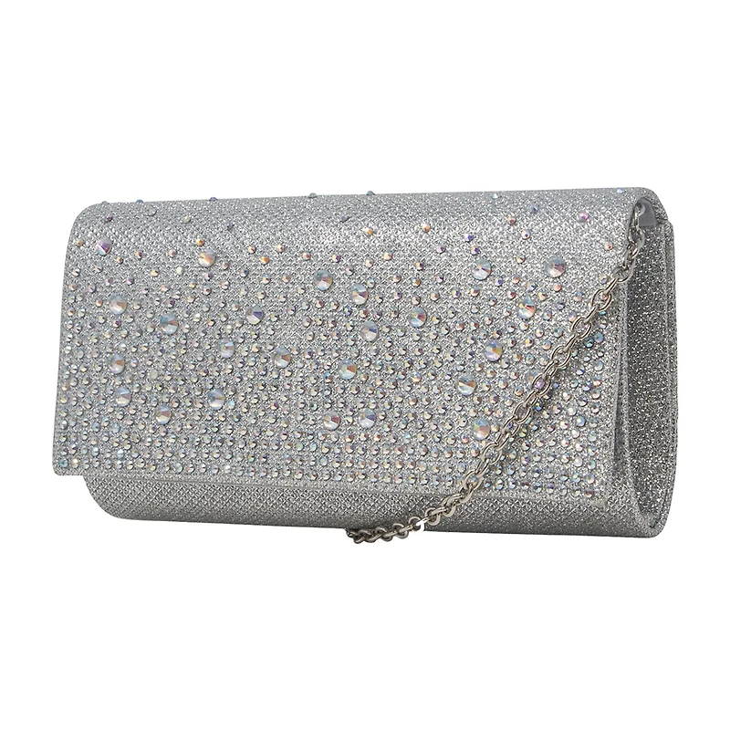 Gunne Sax by Jessica McClintock Chloe Scattered Stones Clutch Beaded Evening Bag