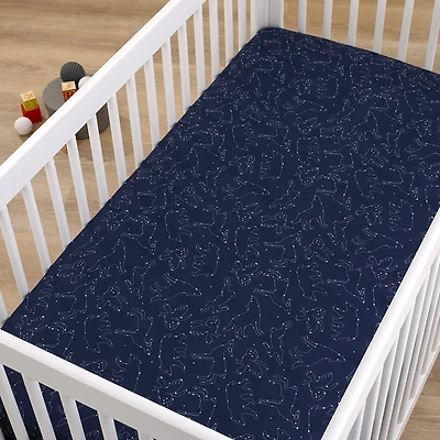 Nojo Super Soft Animal Constellation Crib Sheet