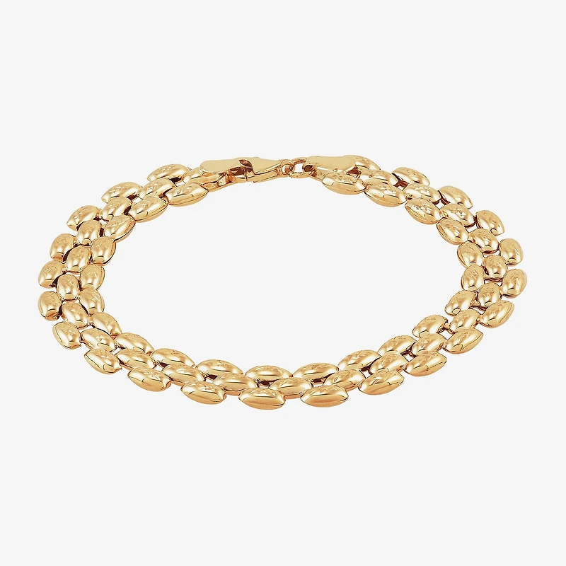 Womens 14K Gold 7.25 Inch Link Bracelet