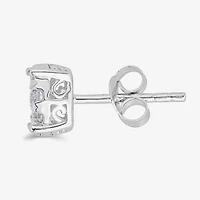 3/4 CT. T.W. Natural White Diamond Sterling Silver 6.4mm Stud Earrings