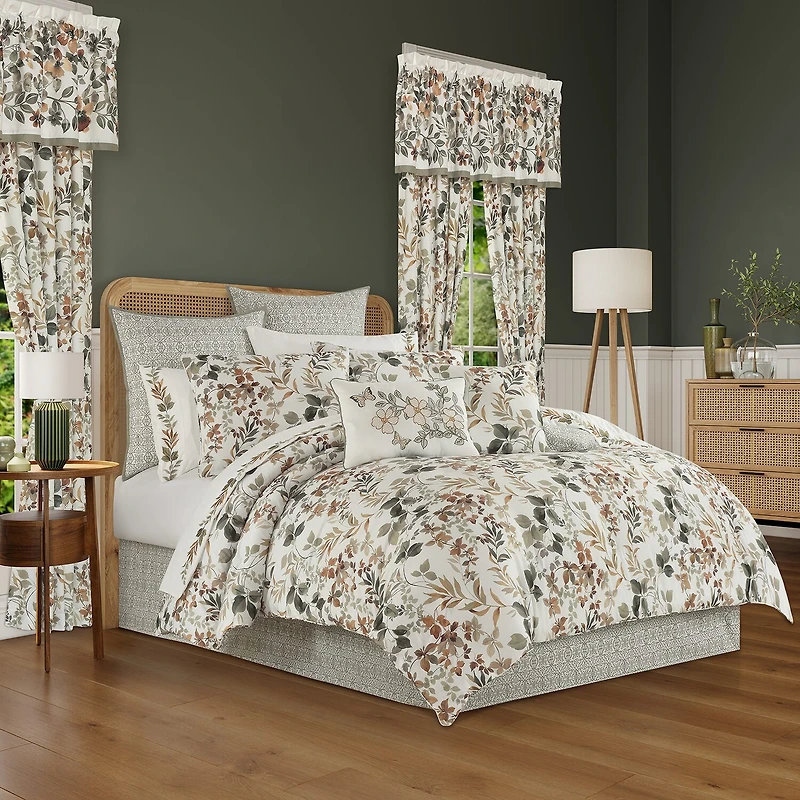 Royal Court Evergreen 4-pc. Floral Midweight Comforter Set