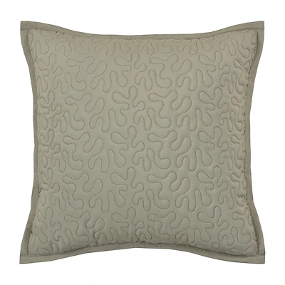 Royal Court Evergreen Square Quilted Square Throw Pillow