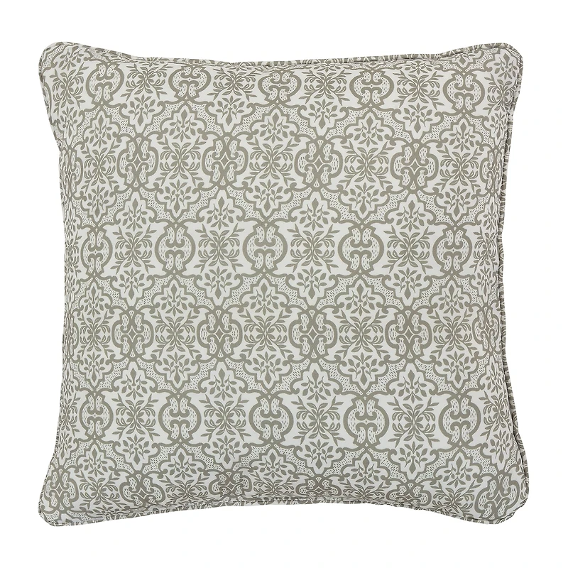 Royal Court Evergreen Square Throw Pillow
