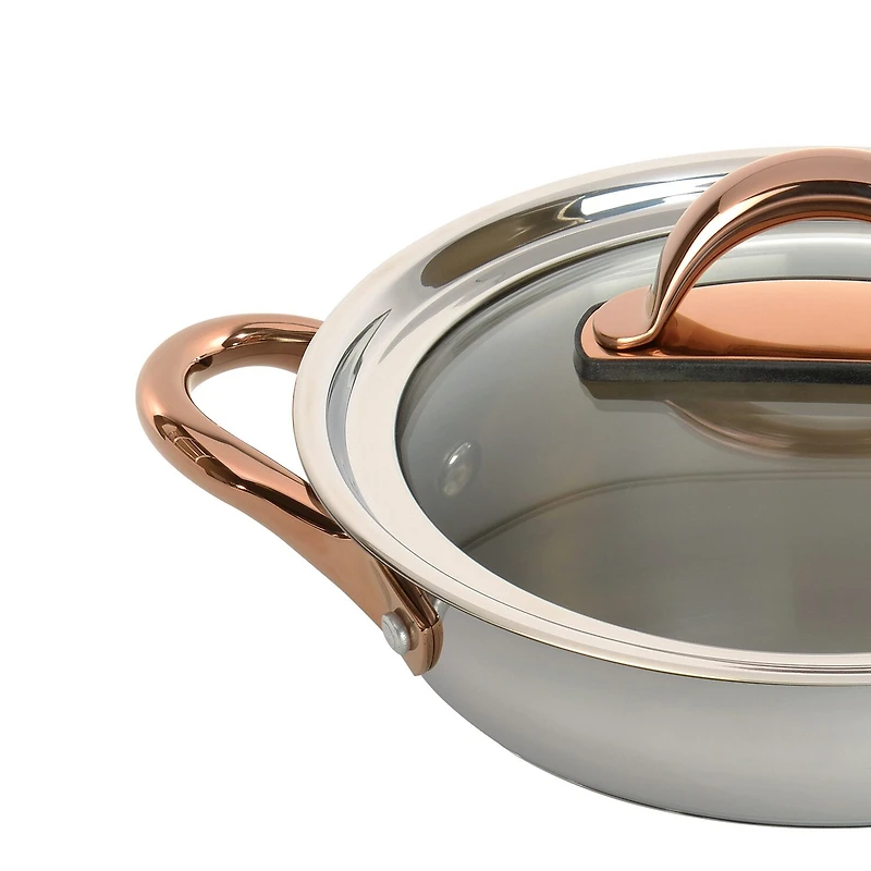 BergHOFF Ouro Gold Stainless Steel 10" Skillet with Lid