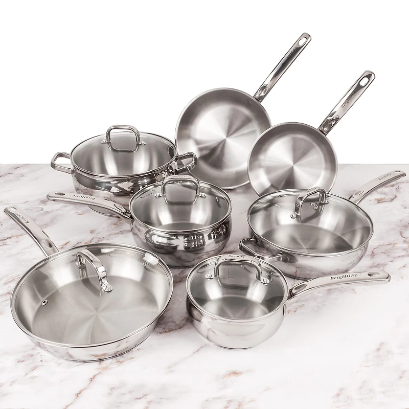 BergHOFF Belly Shape 18/10 Stainless Steel 12-pc. Cookware Set