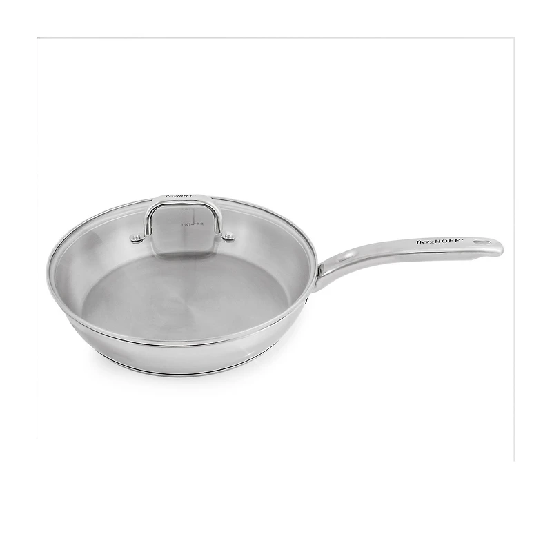 BergHOFF Belly Shape 18/10 Stainless Steel 2.5-qt. Skillet with Lid