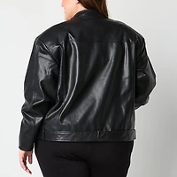 Worthington Womens Plus Midweight Motorcycle Jacket
