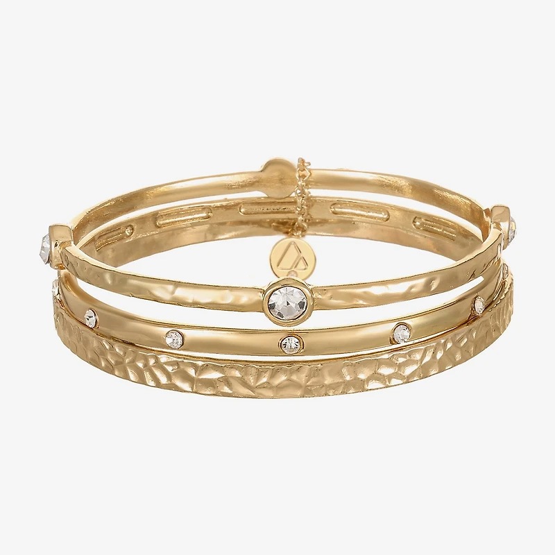 Liz Claiborne Textured Bangle Womens 3-pc. Glass Bracelet Set