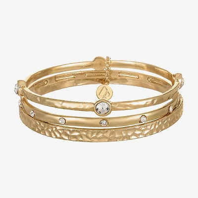 Liz Claiborne Textured Bangle Womens 3-pc. Glass Bracelet Set