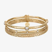 Liz Claiborne Textured Bangle Womens 3-pc. Glass Bracelet Set