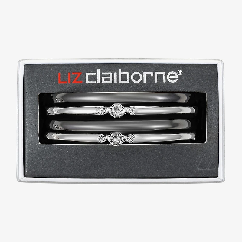 Liz Claiborne Bangle Womens 4-pc. Glass Bracelet Set