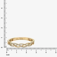 Liz Claiborne Interlaced Stretch Womens Glass Stretch Bracelet