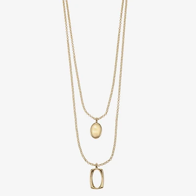 Liz Claiborne Layered Womens 18 Inch Strand Necklace