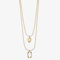 Liz Claiborne Layered Womens 18 Inch Strand Necklace