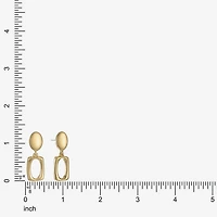 Liz Claiborne Double Womens Oval Rectangular Hypoallergenic Drop Earrings
