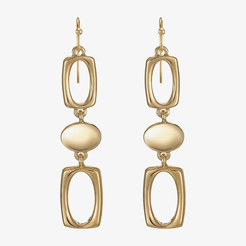 Liz Claiborne Womens Oval Drop Earrings