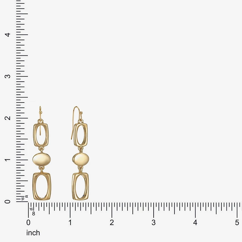 Liz Claiborne Womens Oval Drop Earrings
