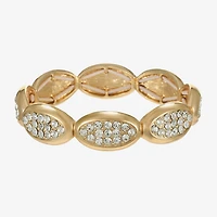 Liz Claiborne Pave Womens Glass Oval Stretch Bracelet