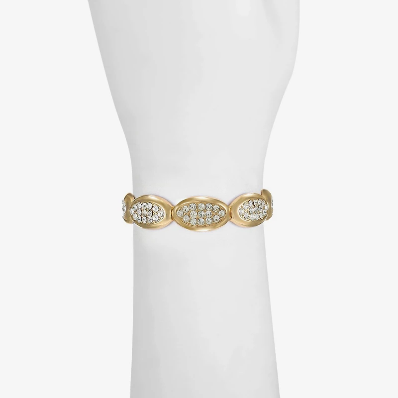 Liz Claiborne Pave Womens Glass Oval Stretch Bracelet