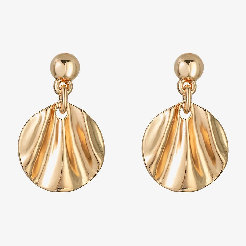 Liz Claiborne Textured Double Womens Drop Earrings